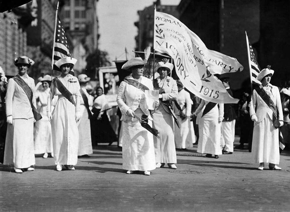 Woman Suffrage Party parade through New York, 1915